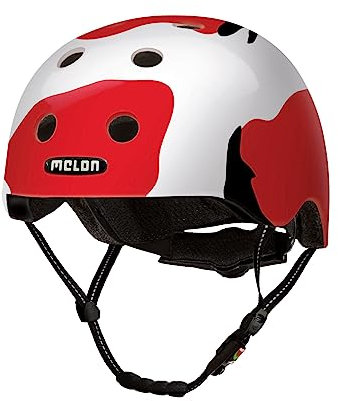 Melon Fahrradhelm »Koi« für Damen, Herren und Kinder | Leichter & sicherer urbaner Cityhelm mit Magnetverschluss, individuell anpassbar in rot, schwarz, weiß | Größe M-L (52–58cm)