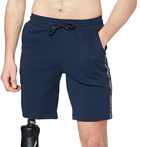 Tommy Jeans Pantaloncini in Felpa Uomo Corti, Blu (Navy Blazer), S