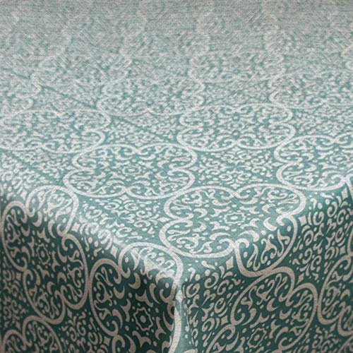 Garden Classic Gartentischdecke Tischdecke Keramik Türkis Breite & Größe wählbar 110 x 180 cm Eckig abwaschbar