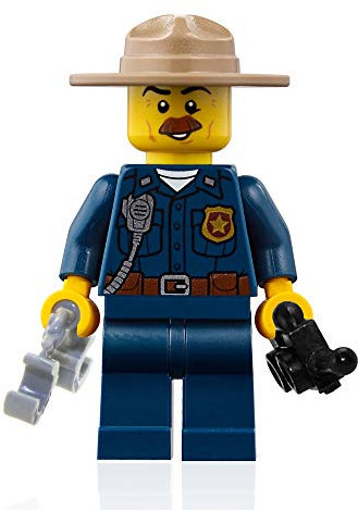 LEGO City Mountain Police Minifigure - Police Chief (with Handcuffs and Radio) 60174