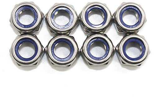 100 Stück M4 DIN 985 selbstsichernde Muttern mit Polyamidklemmteil - Edelstahl - A2 - Stopmuttern - Sicherungsmuttern(100, M4)