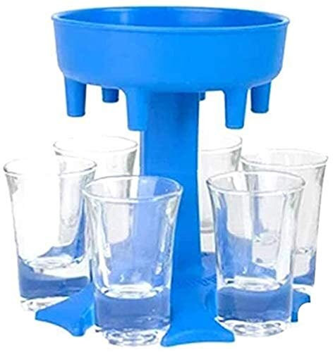 6 Skott Glass Dispenser och Holder - Carrier Caddy Liquor Dispenser partigåvor dricka spel snapsglas få igång festen snabbare!(Koppen ingår inte)