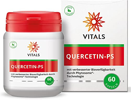 Vitals - Quercetin-PS 100mg 60 Kapseln mit verbesserter Bioverfügbarkeit durch Phytosome Technologie. 10- bis 20-mal höhere Bioverfügbarkeit durch die Phytosome Technologie.