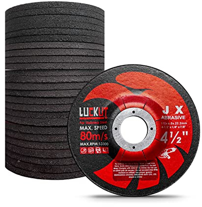 LUCKUT Grinding Wheels Grinding Discs 4-1/2'' x 1/4'' x 7/8'' Grinder Wheel Center Metal Aggressive Grinding for Angle Grinders-25 Pack