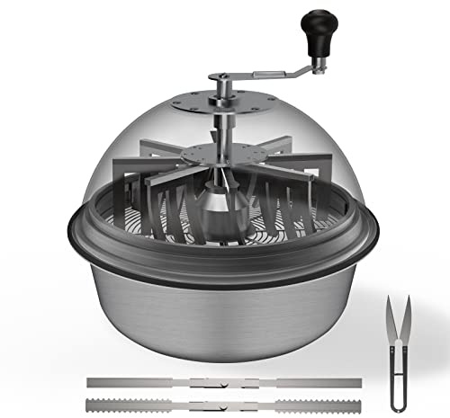AC Infinity Bud Leaf Bowl Trimmer 16, Clear Visibility Dome with Sharp Stainless Steel Blades, for Twist Spin Cutting Leaves, Buds, Flowers, Hydroponics Plants