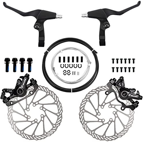 Chooee Freni a Disco Meccanici，Pinza Freno Anteriore/Freno Posteriore per Mountain Bike BMX Bici da Strada Kit