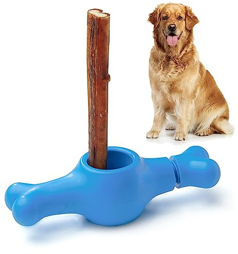 ChewEasy Soporte Interactivo para Palo de Perro – Color Brillante, Forma de balancín (Grande)