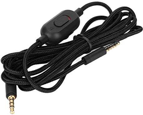 AYNEFY Audiokabel mit Lautstärkeregler Gaming-Headset G Pro | Stummschaltfunktion Per Schalter, Geflochtene Nylonummantelung, Ersatzkabel Für G433 G233 G Pro X