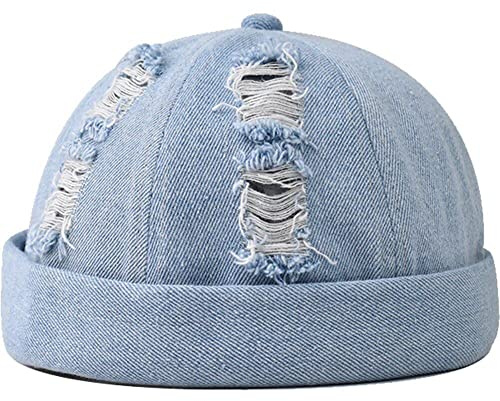 Docker Cap Ledless Hats Vintage Denim Beanie Cap No Bim Hut Verstellbarer Manschette Harbor Hat Skullcap