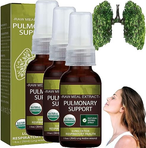 Fivfivgo Spray herbal natural para apoyo pulmonar y respiratorio, spray pulmonar de limpieza herbal, esencia herbal para la salud pulmonar, apoyo respiratorio y alivio de moco para respirar fácilmente