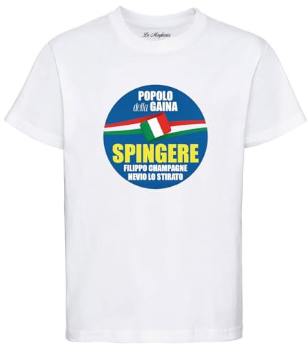 MAGLIERIA CONFORTI Maglietta Partito Popolo della Gaina - Spingere 100% t-Shirt Cotone Unisex Uomo Donna Bambino (XXL)