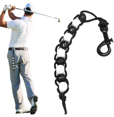Youngwier Golf Counter with Beads - Golf Scorer with Clip for Counting Shots - Portable Golf Accessories for Bowling, Badminton, Billiards, Golf Activities, Men and Women