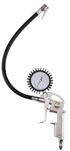 MotorMinds Digitales Reifendruckmessgerät, Reifenfüller Multifunktional Luftdruckprüfer Manometer Messbereich 220PSI 0-15 bar mit Ventil Kern Werkzeug für Auto Motorrad Lkw PKW und Fahrrad
