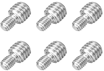 QUARKZMAN Vite a Doppia Estremità M6x10mm a M10x10mm, 6Pz Adattatore Vite a Doppio Filetto in Acciaio Inossidabile 304 per Assemblaggio Mobili Macchinari Fissaggio Rapido