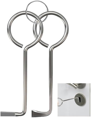Azlanway Chiave Universale Guardia, 2 Pezzi Chiavi Universali per Colorate e Porte Della Stanza, Strumenti per Apriporta, Chiavi da Grimaldelli per Quasi Ogni Porta