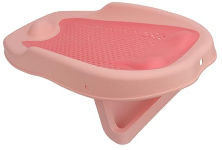 Baby Bath Support - Foldbar Ergonomisk Hjärtformad Spädbarnsbadkarhållare för Säkert och Bekvämt Bad (Rosa)