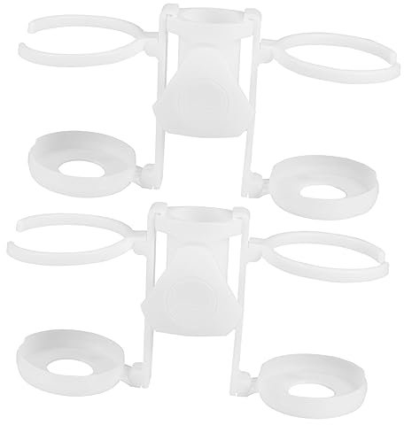 TOYANDONA Supporto per Ombrellone da Spiaggia 2 Pezzi Plastica Bianco