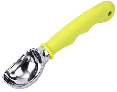 Ice Cream Scoop with Non-Slip Handle, Stainless Steel Desserts Scoop, Baking Desserts Spoon, for Ice Cream Making, Processing and Eating Light Green