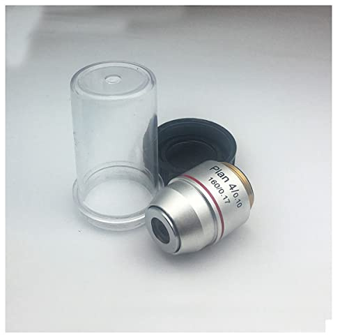 TYZK Accessori per microscopi Lente Obiettivo Standard 4X 160/0.17 for microscopio Biologico Durata e Prestazioni affidabili