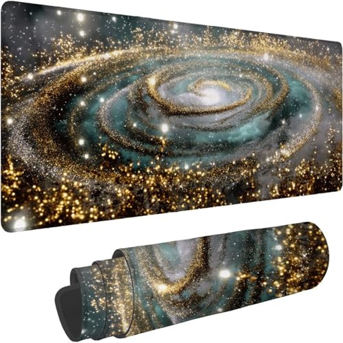 Tapis de Souris 1400 x 700 x 3mm, Grand sous Main Bureau Couleur avec Base en Caoutchouc Antidérapant Surface Étanche Bords Cousus Tapis de Souris Gamer pour PC, Laser Optique Bureau Gamer Rêve xn-77