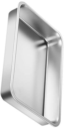 Gatuida Plateau Buffet Inox à Fond Épais avec Couvercle Bac Alimentaire Profond pour Service Traiteur et Restauration Plateau de Présentation Polyvalent pour Buffet et Snacks