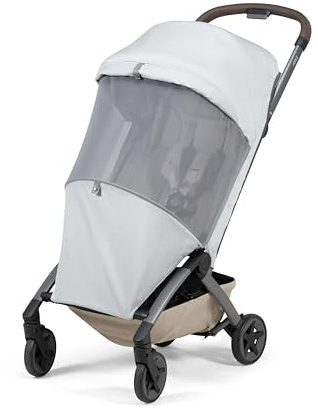 AER² Mückenschutz und Sonnenschutz 2 in 1 für Kinderwagen, universelle Passform, faltbar, leicht, wetterfester Schutz, bequemes Babyschild, 45 x 40 x 90 cm