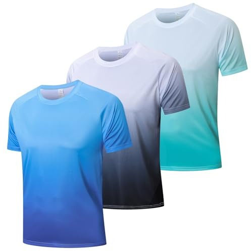 Cimic 3 Pack Camisa UV Hombres Rashguard UPF 50+ Camisas de Protection UV