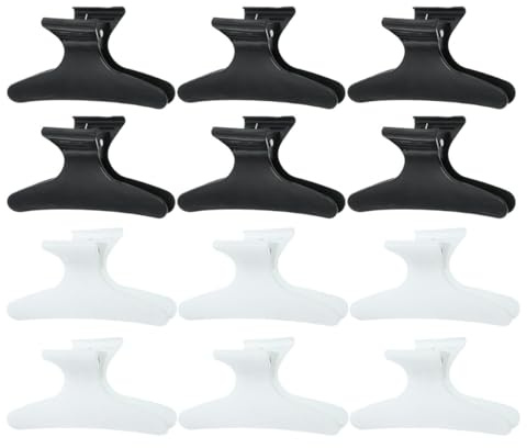 LRXIYODE Lot de 24 Pinces à Cheveux en Plastique Multicolores Clips Papillote pour Femmes et Filles Dents Flexibles pour Cheveux Épais ou Fins Accessoire Coiffure Couleur Aléatoire