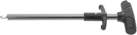 Abaodam Outil de Pêche à Hameçon en T 1 Pièce Extracteur Rapide en Acier Inoxydable Alliage D'aluminium Gris Tire-hameçon Léger pour Pêche en Extérieur