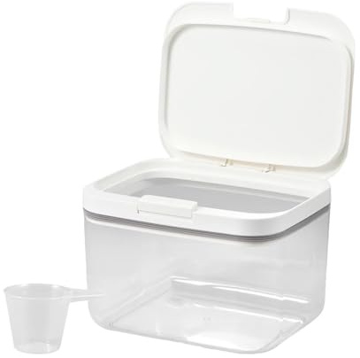 Rangement Lessive Liquide en Capsules Conteneur à linge 2,8/4,5/5,5 L, boîte de rangement for dosettes lessive for lave-vaisselle, avec verre doseur for la maison(2.8L)