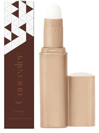 Concealer Stick for Face, Foundation Stick Beauty Balm, Lightweight Blendable Coverage for Uneven Skin Tone, Natural Finish Cream Concealer for Dark Circles & Blemishes (A)