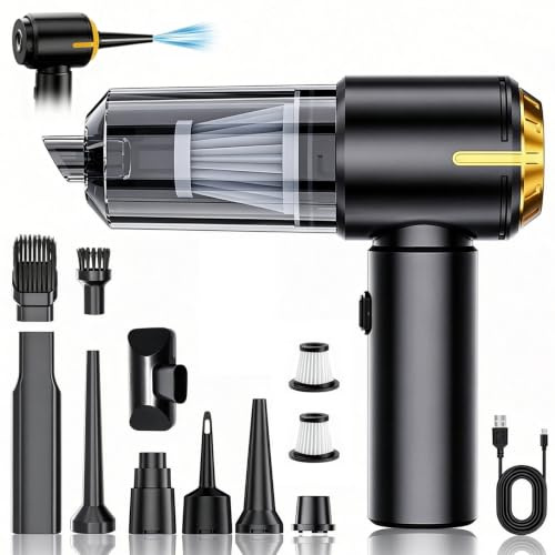 SCOVEE Handheld Vacuum Cleaner,Car vacuum cleaner,26000PA Powerful Suction Portable,4-in-1 Lightweight Hand Held Vacum Cordless, For Offices, Cars, Homes And Various Scenarios