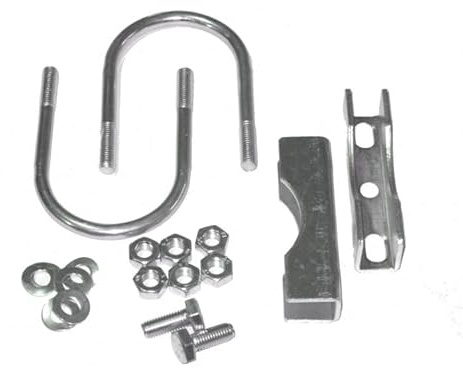 FKAnhängerteile 1 x Set Klemmschelle für Stützrad - Halter - Deichselrohr Ø70 mm