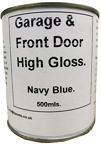 1 x 500ml Navy Blue High Gloss Front & Garage Door Paint
