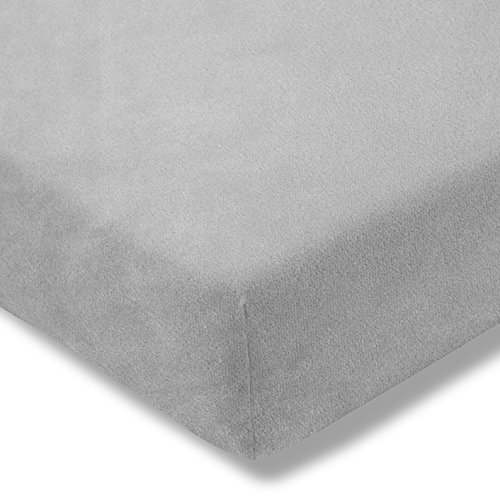 Estella in spugna Vellutato lenzuolo con angoli, lenzuolo sotto con angoli 140 X 200 – 160 x 200 cm in 25 colori, Cotone, platin (915), 140x200 bis 160x200