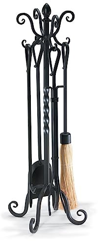Napa Forge Pilgrim Home and Hearth 19006 Victorian Fireplace Tool Set, Black
