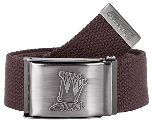 2Stoned Geldgürtel Money Belt Braun 4 cm breit matte Schnalle Crown für Damen und Herren