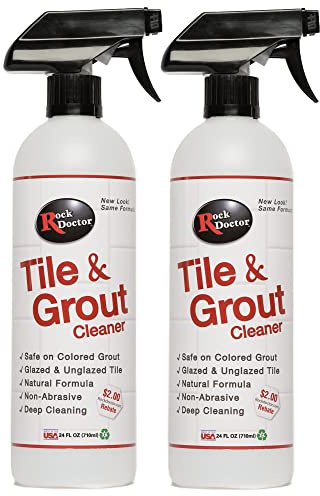 Rock Doctor Natural Tile and Grout Cleaner, Remove Stains Dirt, Oil, and Soap Scum, Heavy Duty Non-Abrasive Tile Cleaner, Natural Formula, Pack of 2