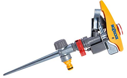 HOZELOCK - Pulsating Sprinkler Plus 450 m² : Large-area Spray Sprinkler, Fully Adjustable, Water Small to Large Circles, Perfect for Lawns and Established Plants [2550 0000]