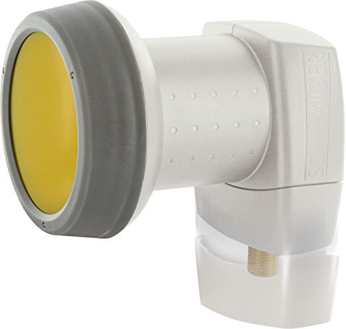 SCHWAIGER 302 Single LNB Sun Protect Digital résistant à la Chaleur Capuchon LNB pour antenne parabolique pour raccordement au récepteur Protection Contre Les intempéries Contacts dorés Gris Clair