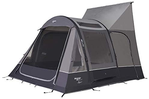 Vango Kela Pro Air Driveaway Awning | Inflatable AirBeam Campervan Awning - Ripstop 6000mm HH with ColourLok | Storm Straps, Dual Action Pump & Steel Rock Pegs Included (Kela V Tall)