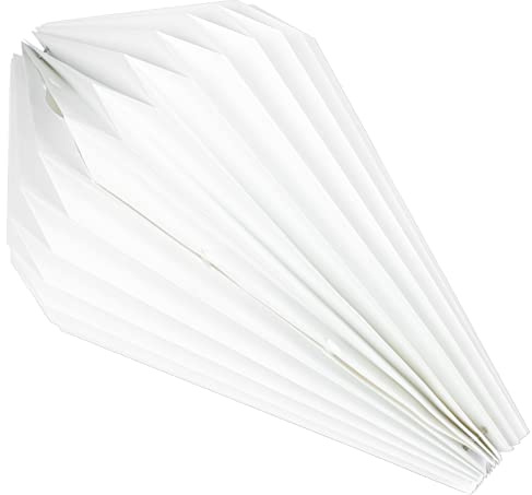 Papper Origami lampskärm vit: Pappersskärm för LED-ljus bröllop födelsedagsfest diamantstil