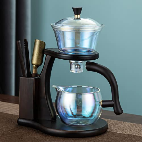 XIALON Lazy Automatisches Kung-Fu-Teeset, Glas, magnetisch, für den Haushalt, Teekanne, Teezubereitung