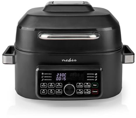 Freidora de Aire Caliente | 6 l | Minutero: 120 min | Número de programas preestablecidos: 7 | Digital | Negro