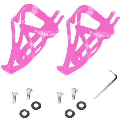 Bearactive Fahrradflaschenhalter mit Beschlägen – 4 Schrauben, 4 Unterlegscheiben und 1 Schraubenschlüssel – schnelle und einfache Installation, leichte Kunststoff-Flaschenhalter für Rennräder und
