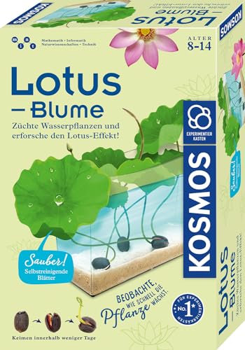 KOSMOS 637279 Lotus-Blume - Züchte Wasserpflanzen und erforsche den Lotus-Effekt, Experimentierkasten für Kinder ab 8 Jahre