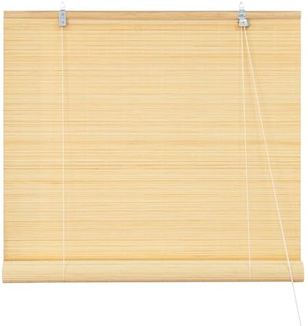 XINGWANGG Bambusrollo Sonnenschutz Sichtschutz Rollo Bambus Raffrollo Seitenzugrollo,Verdunkelungsrollo für Fenster und Türen,Breite 50cm - 180cm,Natur,Anpassbar,Breite x Höhe (160cm x 150cm)