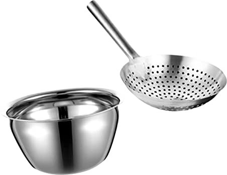 Zerodeko Colador y Contenedor De Aceite De Acero Inoxidable Malla Fina Para Filtrado y Almacenamiento Utensilios Multifunción Para Cocina Doméstica y Profesional Fácil Limpieza y Uso Diario