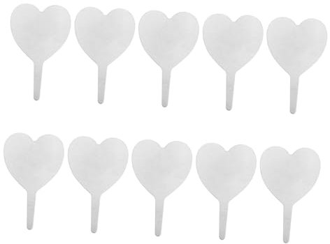 Happyyami Herzförmige Metall Pflanzenetiketten 50 Stück Edelstahl Wetterfest Für Garten Blumen Kräuter Robust Pflanzenmarkierer Bodenstecker Boden Eingesetzt