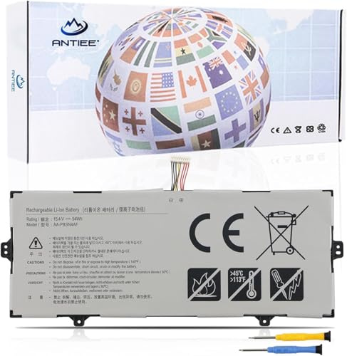 ANTIEE 54Wh AA-PBSN4AF Laptop Batería para Samsung NP930SBE NT930SBE Galaxy Book Flex Alpha NP730QCJ NP730QDA NP930SBE-K01CN NP930SBE-K01US NP730QDA-KA1US NP930SBE-K02CN NT930SBE-K38 15.4V